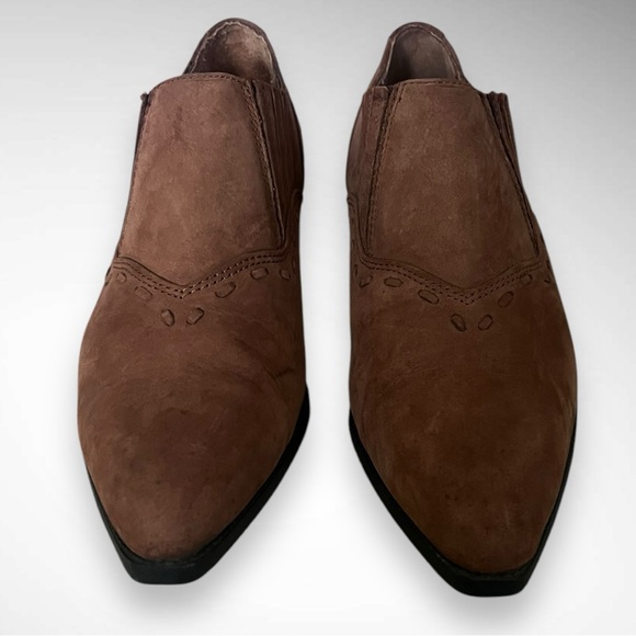 ELLEMENNO Rodeo Women's Brown Leather Western Style Ankle Boots‎ Size 8 | EUC - Picture 3 of 8